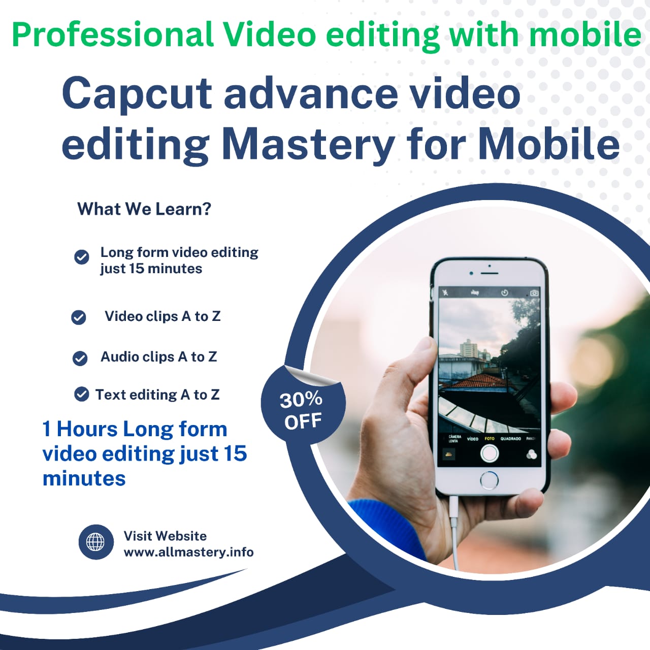 Capcut advanced video editing mastery for mobile ( Upcoming Course )